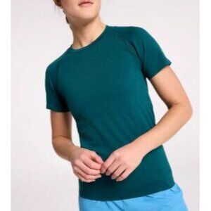 Calia Seamless Tee Size Large Dark Teal Spacedye NWT $54 Short Sleeve